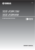 Yamaha YSTFSW-150 - Owners Manual